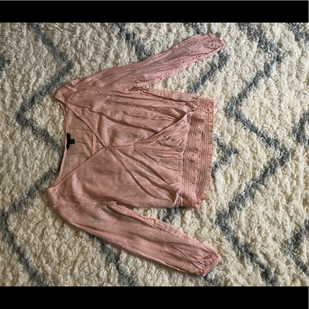 American Eagle pink blouse